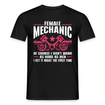 Mécanicien - T-shirt homme - noir - Devant - AI Model Male 178 light (178cm)