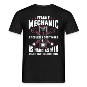 Mécanicien - T-shirt homme - noir - Devant - AI Model Male 178 light (178cm)
