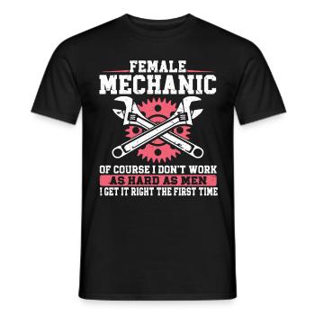 Mécanicien - T-shirt homme - noir - Devant - AI Model Male 178 light (178cm)