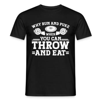 Diskuswerfer Leichtathlet Disc Throw - Männer T-Shirt - Schwarz - Vorne - AI Model Male 178 light (178cm)