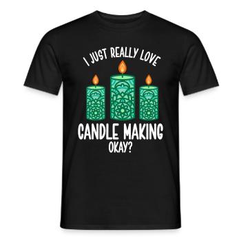Candle Maker Candle Making - Men's T-Shirt - black - Front - AI Model Male 178 light (178cm)
