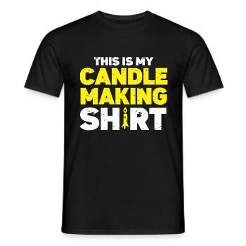 Candle Maker Candle Making - Men's T-Shirt - black - Front - AI Model Male 178 light (178cm)