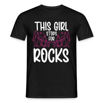 Geologist Stones Stone Collector - Men's T-Shirt - black - Front - AI Model Male 178 light (178cm)