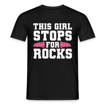 Geologist Stones Stone Collector - Men's T-Shirt - black - Front - AI Model Male 178 light (178cm)