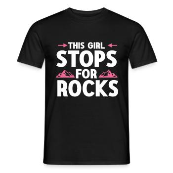 Geologe Steine Steinsammler - Männer T-Shirt - Schwarz - Vorne - AI Model Male 178 light (178cm)