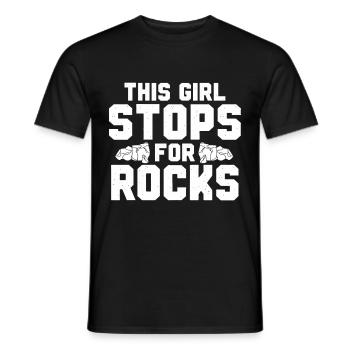 Geologist Stones Stone Collector - Men's T-Shirt - black - Front - AI Model Male 178 light (178cm)