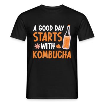 Kombucha Brewer Tea Love Kombucha Brewing - Männer T-Shirt - Schwarz - Vorne - AI Model Male 178 light (178cm)