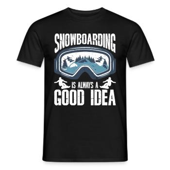 Snowboarding Art Hommes Snowboard Cooler Snowboarder - T-shirt homme - noir - Devant - AI Model Male 178 light (178cm)