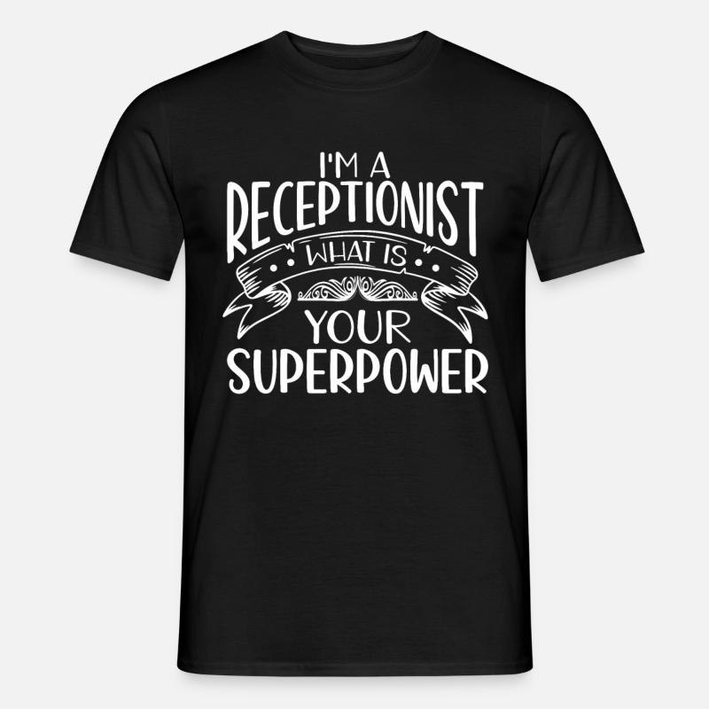 Receptionist Office Worker - Men's T-Shirt - black