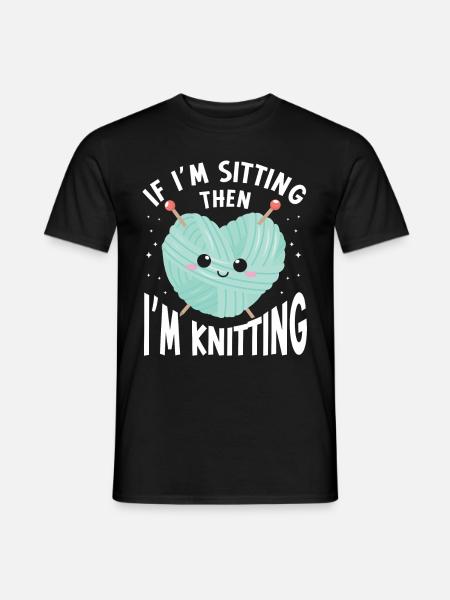 Knitting Crochet - Men's T-Shirt - black
