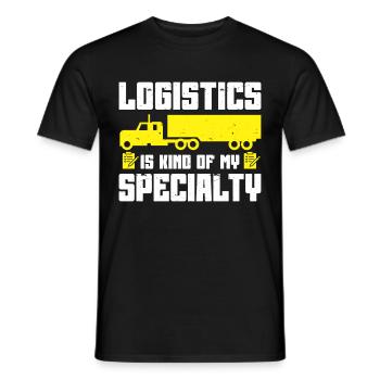 Logistiker Logistik - Männer T-Shirt - Schwarz - Vorne - AI Model Male 178 light (178cm)