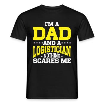 Logistiker Logistik - Männer T-Shirt - Schwarz - Vorne - AI Model Male 178 light (178cm)