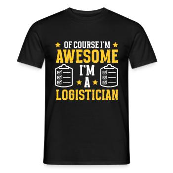 Logistiker Logistik - Männer T-Shirt - Schwarz - Vorne - AI Model Male 178 light (178cm)