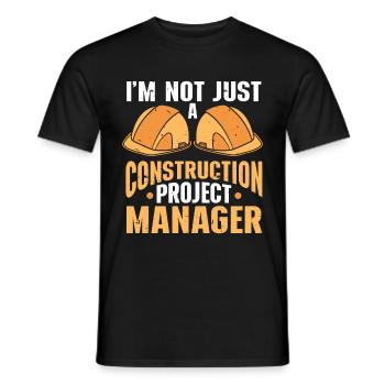 Chef de projet de construction - T-shirt homme - noir - Devant - AI Model Male 178 light (178cm)