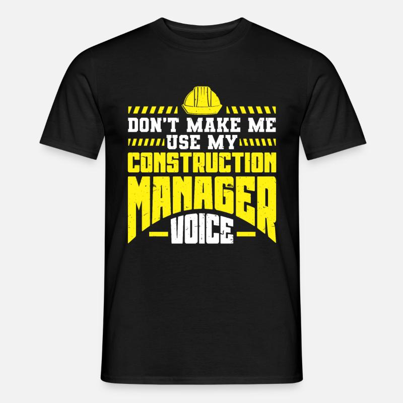 Bauprojektmanager - Männer T-Shirt - Schwarz