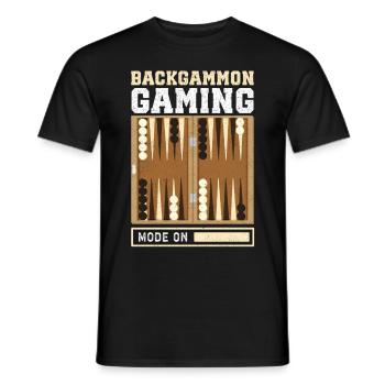 Backgammon Brettspiel Backgammon Spieler Geschenk - Männer T-Shirt - Schwarz - Vorne - AI Model Male 178 light (178cm)