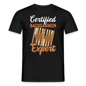 Backgammon Spielen Backgammon Brettspiel Geschenk - Männer T-Shirt - Schwarz - Vorne - AI Model Male 178 light (178cm)