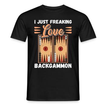 Backgammon Brettspiel Backgammon Spielen Geschenk - Männer T-Shirt - Schwarz - Vorne - AI Model Male 178 light (178cm)