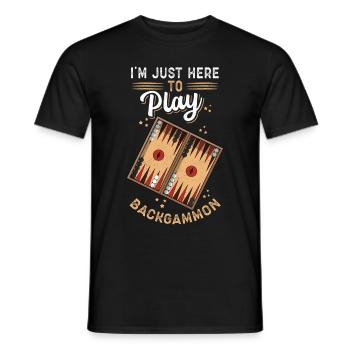 Backgammon Spiel Backgammon Brettspiel Geschenk - Männer T-Shirt - Schwarz - Vorne - AI Model Male 178 light (178cm)
