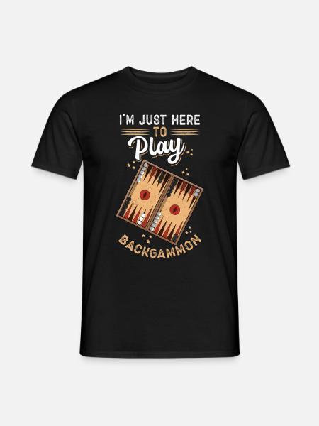 Backgammon Spiel Backgammon Brettspiel Geschenk - Männer T-Shirt - Schwarz