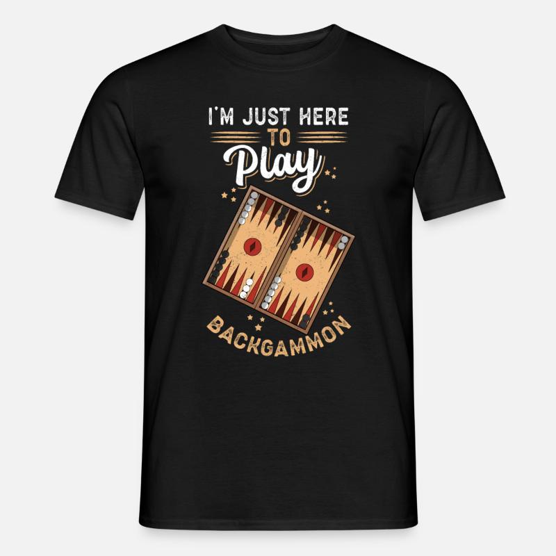 Backgammon Spiel Backgammon Brettspiel Geschenk - Männer T-Shirt - Schwarz