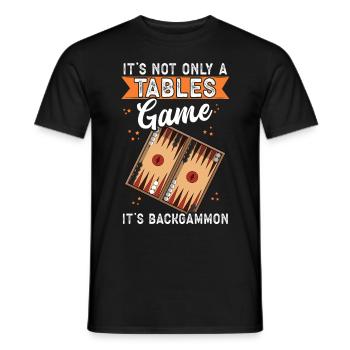 Backgammon Brettspiel Backgammon Spiel Geschenk - Männer T-Shirt - Schwarz - Vorne - AI Model Male 178 light (178cm)