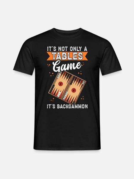 Backgammon Brettspiel Backgammon Spiel Geschenk - Männer T-Shirt - Schwarz