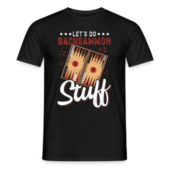 Backgammon Brettspiel | Backgammon Spiel Geschenk - Männer T-Shirt - Schwarz - Vorne - AI Model Male 178 light (178cm)