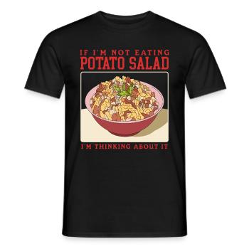 Salade de pommes de terre Salade de pommes de terre cadeau - T-shirt homme - noir - Devant - AI Model Male 178 light (178cm)