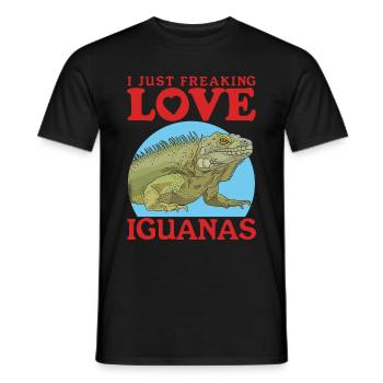 Iguana Reptile Lizard Iguanas Gift - Men's T-Shirt - black - Front - AI Model Male 178 light (178cm)