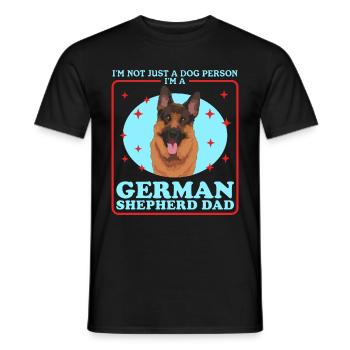 German Shepherd Dad German Shepherd Gift - Men's T-Shirt - black - Front - AI Model Male 178 light (178cm)