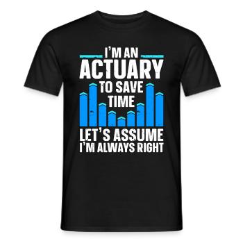 Actuary Statistician - Men's T-Shirt - black - Front - AI Model Male 178 light (178cm)