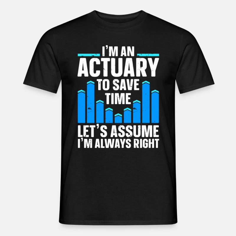Aktuar Statistiker - Männer T-Shirt - Schwarz