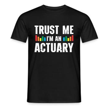 Actuary Statistician - Men's T-Shirt - black - Front - AI Model Male 178 light (178cm)