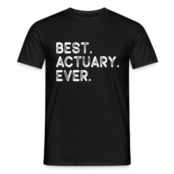 Actuary Statistician - Men's T-Shirt - black - Front - AI Model Male 178 light (178cm)