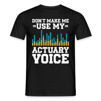 Actuary Statistician - Men's T-Shirt - black - Front - AI Model Male 178 light (178cm)
