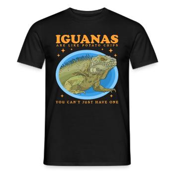 Iguana Reptile Lizard Iguanas Gift - Men's T-Shirt - black - Front - AI Model Male 178 light (178cm)