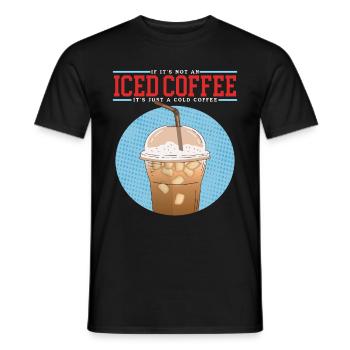 Iced Coffee Iced Coffee Coffee Lover Gift - Men's T-Shirt - black - Front - AI Model Male 178 light (178cm)