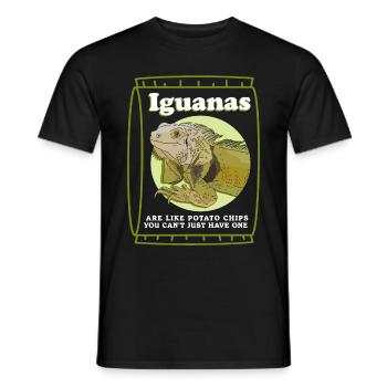 Iguana Lizard Reptile Iguanas Gift - Men's T-Shirt - black - Front - AI Model Male 178 light (178cm)