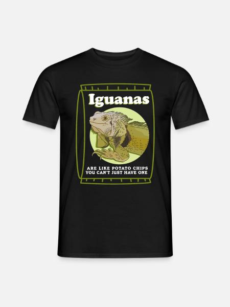 Iguana Lizard Reptile Iguanas Gift - Men's T-Shirt - black
