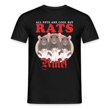 Rats, Rat Owner, Rat Lover Gift - Men's T-Shirt - black - Front - AI Model Male 178 light (178cm)
