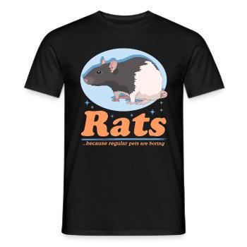 Rat Owner Rat Gift - Men's T-Shirt - black - Front - AI Model Male 178 light (178cm)