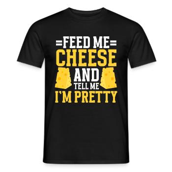Cheese Lover Cheese - Men's T-Shirt - black - Front - AI Model Male 178 light (178cm)