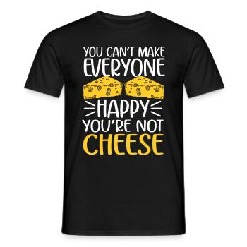 Cheese Lover Cheese - Men's T-Shirt - black - Front - AI Model Male 178 light (178cm)