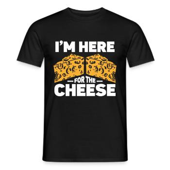 Cheese Lover Cheese - Men's T-Shirt - black - Front - AI Model Male 178 light (178cm)