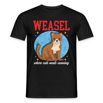 Souris Belette Belette Hermännchen Cadeau - T-shirt homme - noir - Devant - AI Model Male 178 light (178cm)