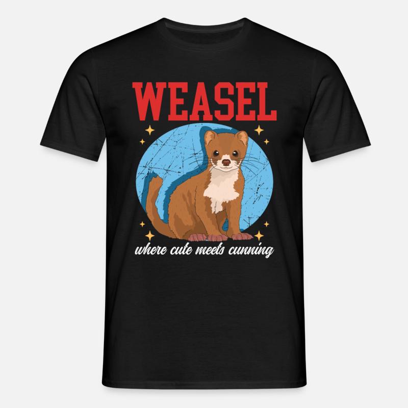 Weasel Mouse Weasel Hermännchen Gift - Men's T-Shirt - black