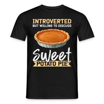 Sweet Potato Pie Baking Gift - Men's T-Shirt - black - Front - AI Model Male 178 light (178cm)