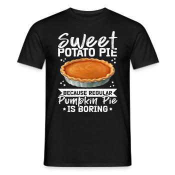 Sweet Potato Pie Lover Gift - Men's T-Shirt - black - Front - AI Model Male 178 light (178cm)