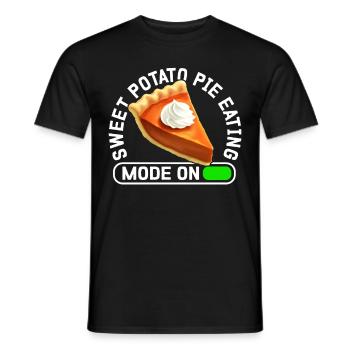 Sweet Potato Pie Cake Gift - Men's T-Shirt - black - Front - AI Model Male 178 light (178cm)
